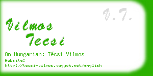 vilmos tecsi business card